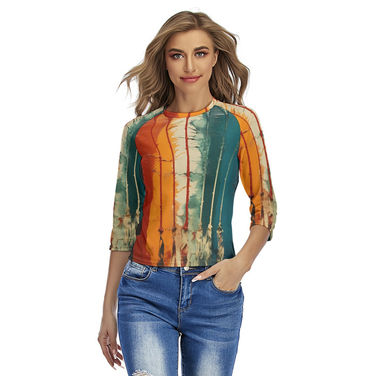 All-Over Print Women's Raglan Sleeves T-shirts