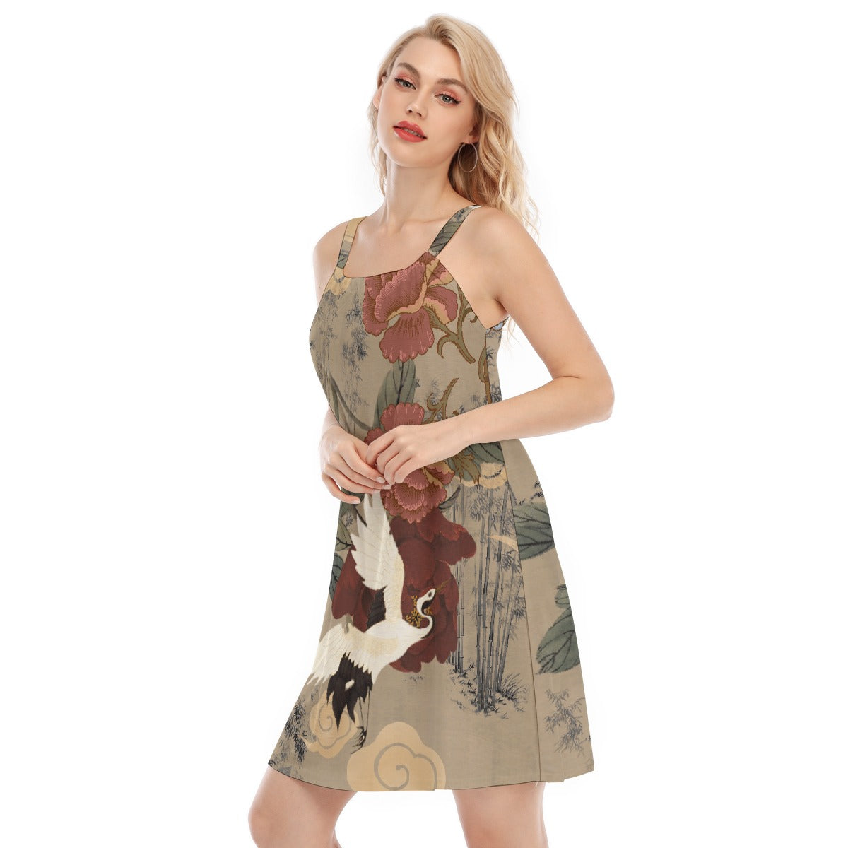 All-Over Print Women's O-neck Cami Dress