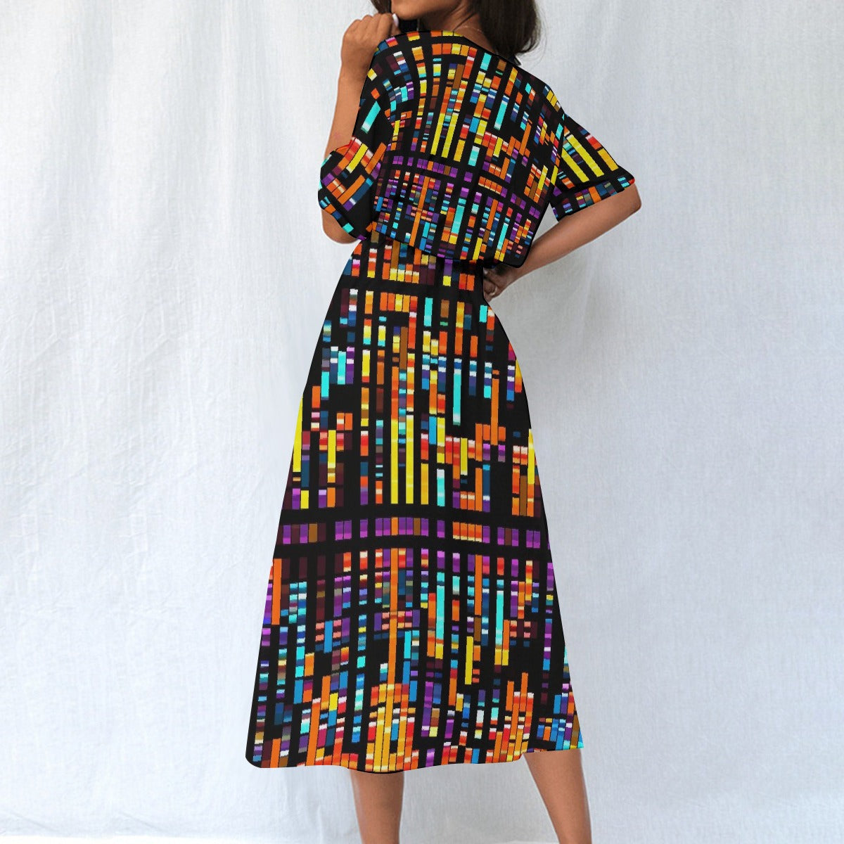 All-Over Print Women's Elastic Waist Dress