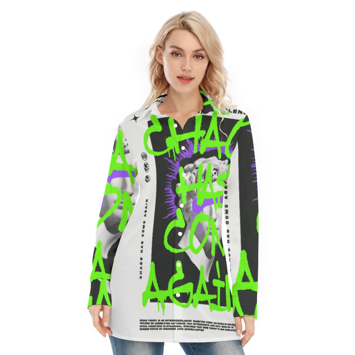 All-Over Print Women's Long Shirt