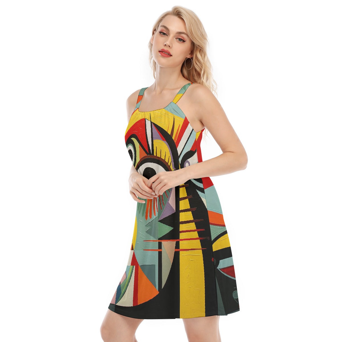 All-Over Print Women's O-neck Cami Dress