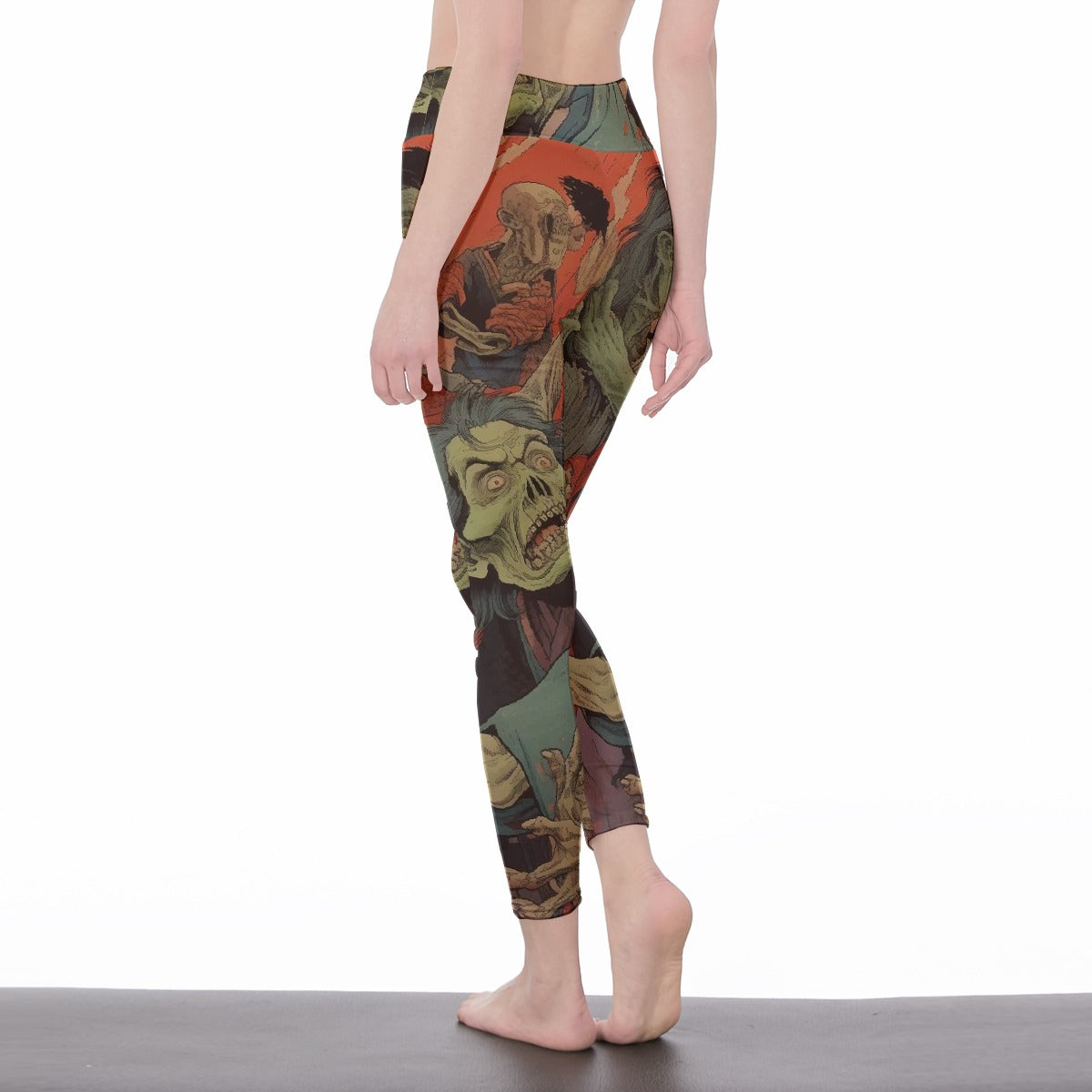 All-Over Print Women's High Waist Leggings | Side Stitch Closure