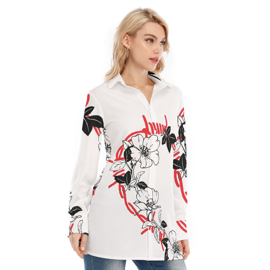 All-Over Print Women's Long Shirt