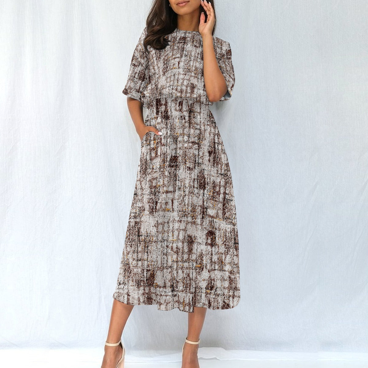 All-Over Print Women's Elastic Waist Dress