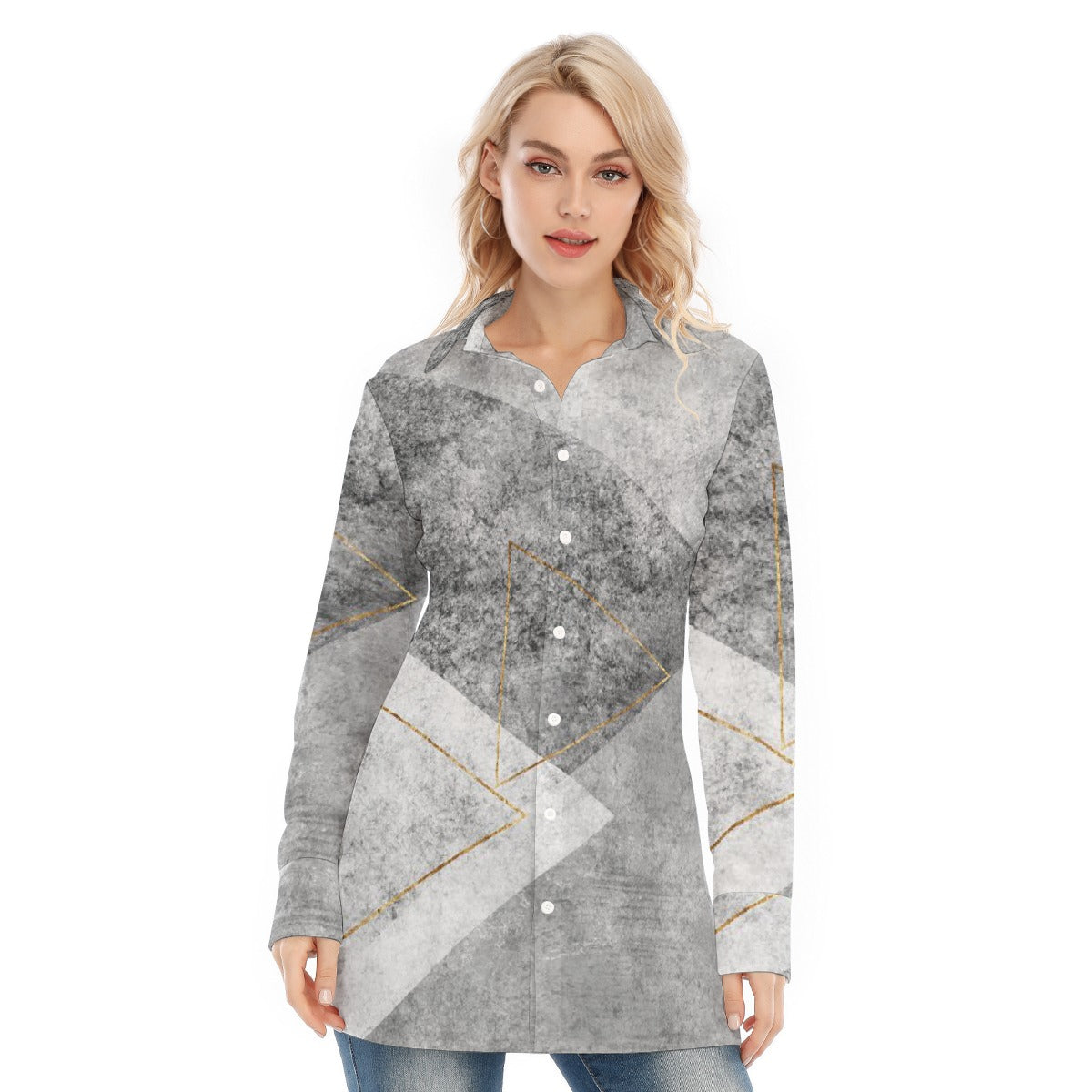 All-Over Print Women's Long Shirt