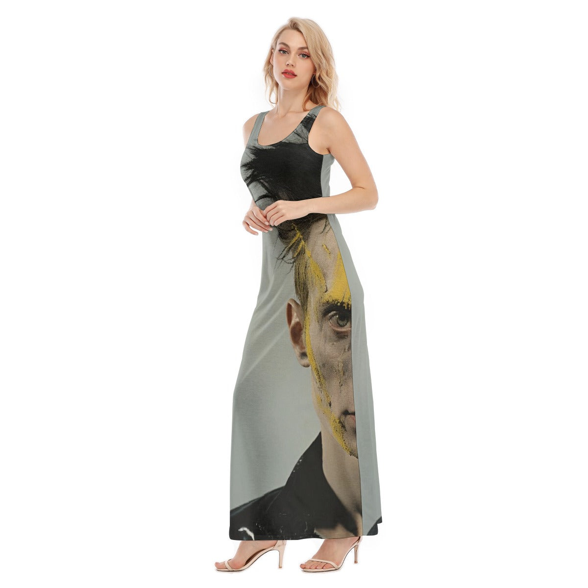 All-Over Print Women's Vest Dress | Length To Ankle