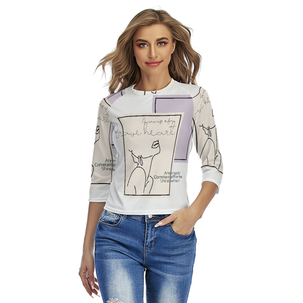 All-Over Print Women's Raglan Sleeves T-shirts