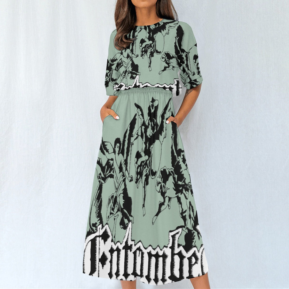 All-Over Print Women's Elastic Waist Dress