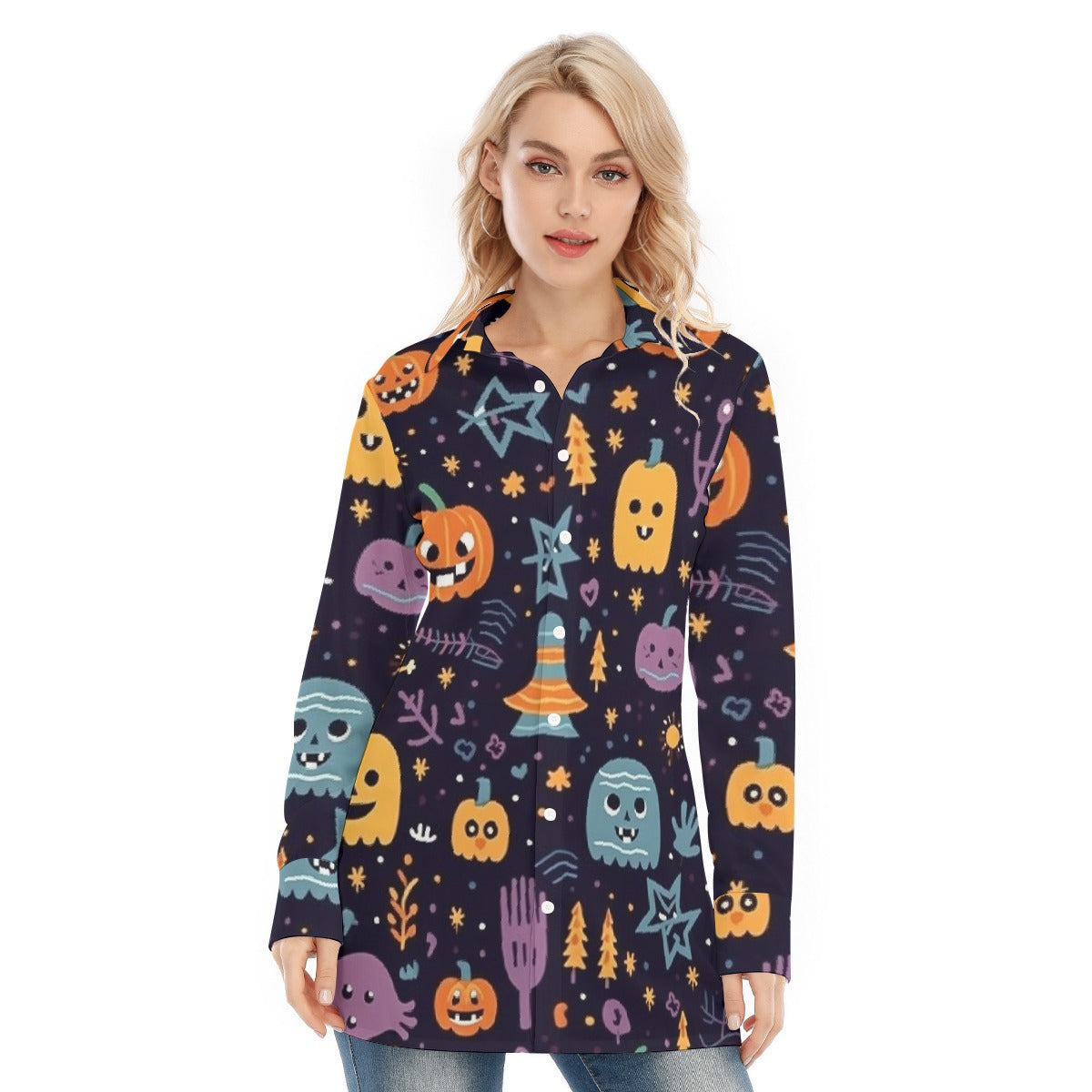 All-Over Print Women's Long Shirt