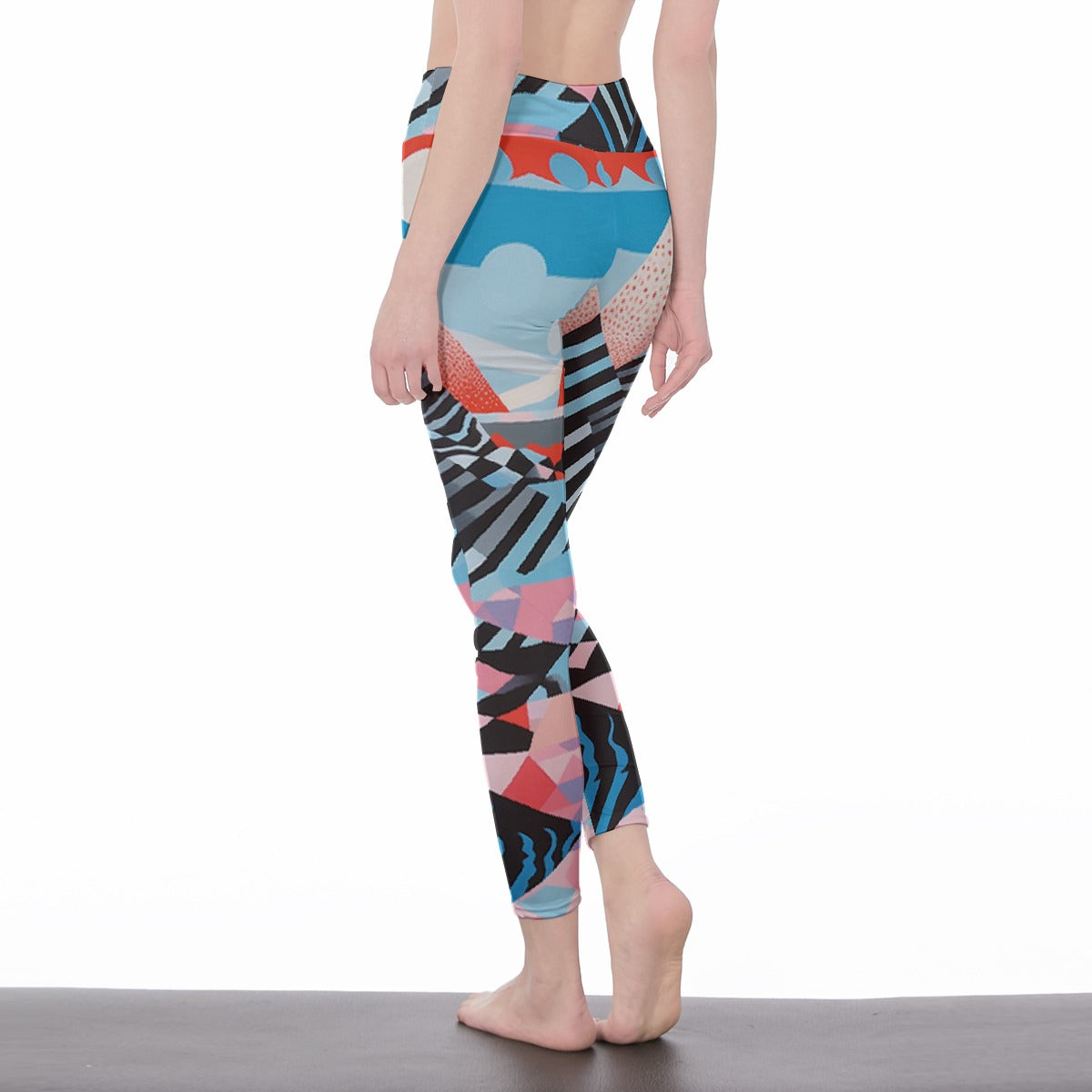 All-Over Print Women's High Waist Leggings | Side Stitch Closure