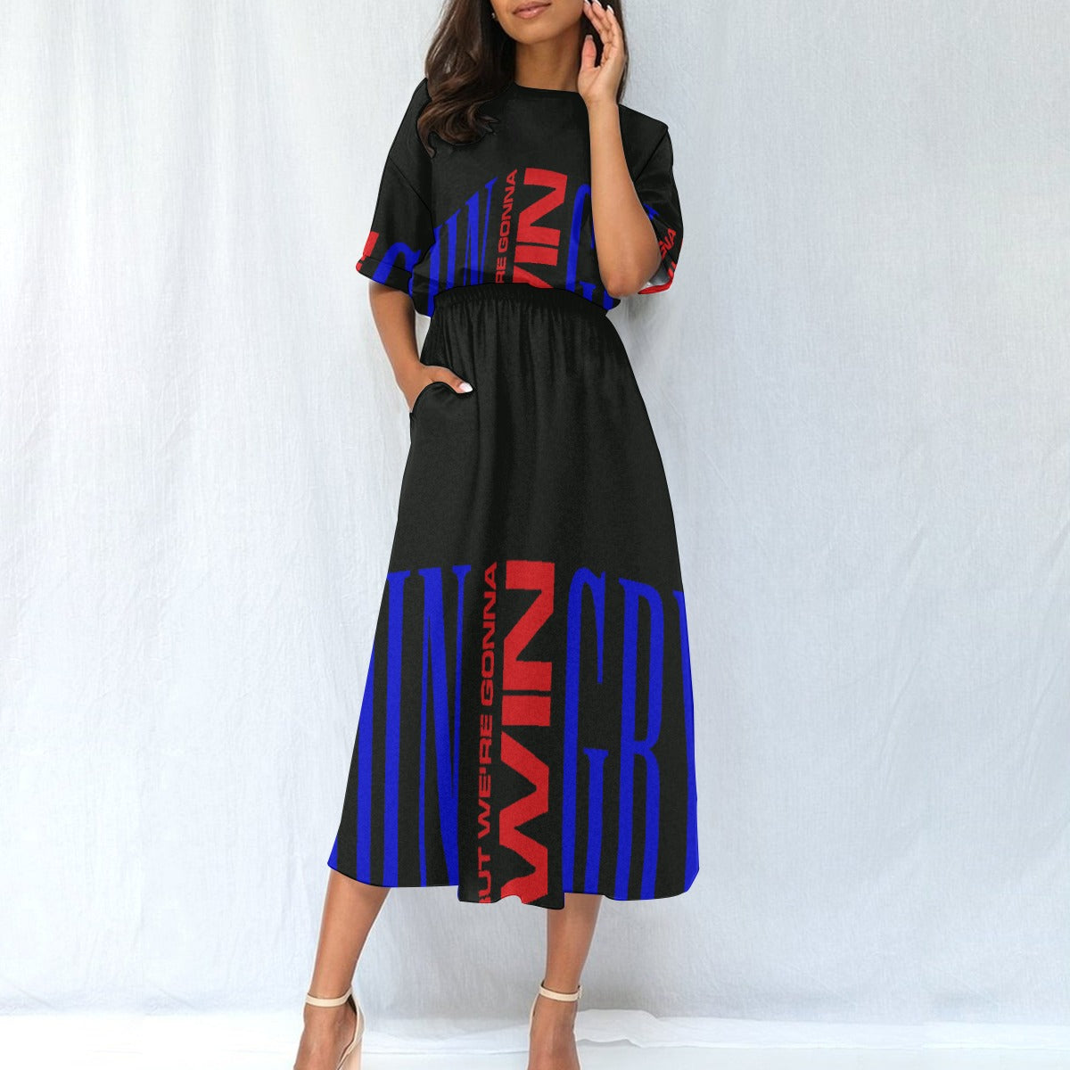 All-Over Print Women's Elastic Waist Dress