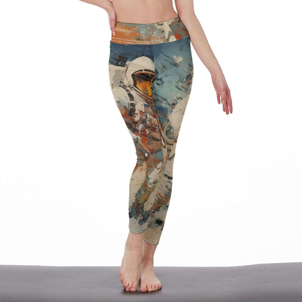 All-Over Print Women's High Waist Leggings | Side Stitch Closure