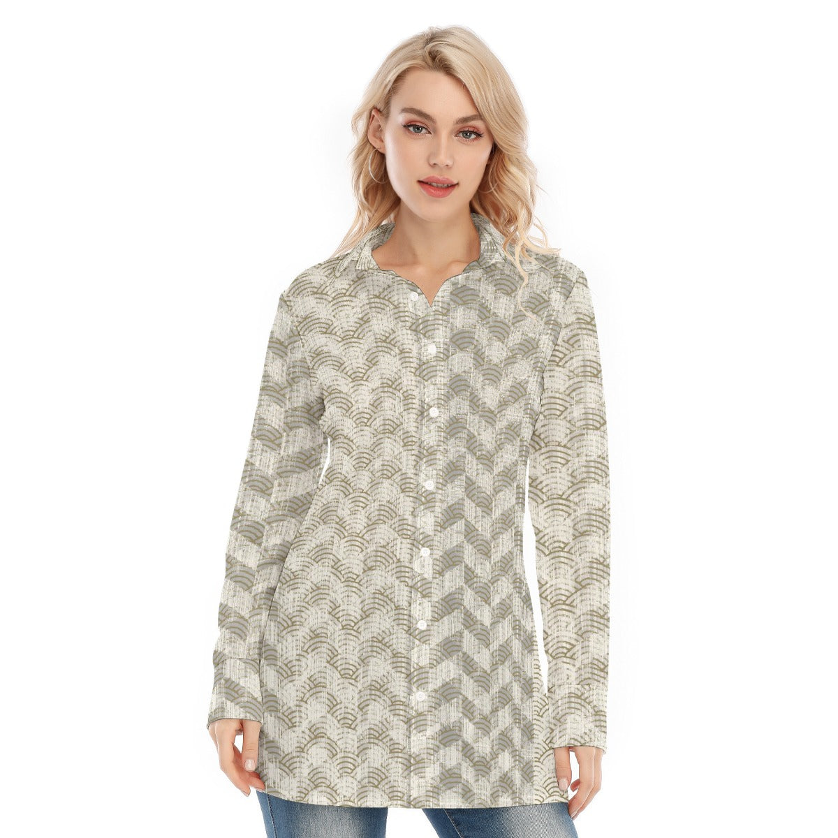 All-Over Print Women's Long Shirt