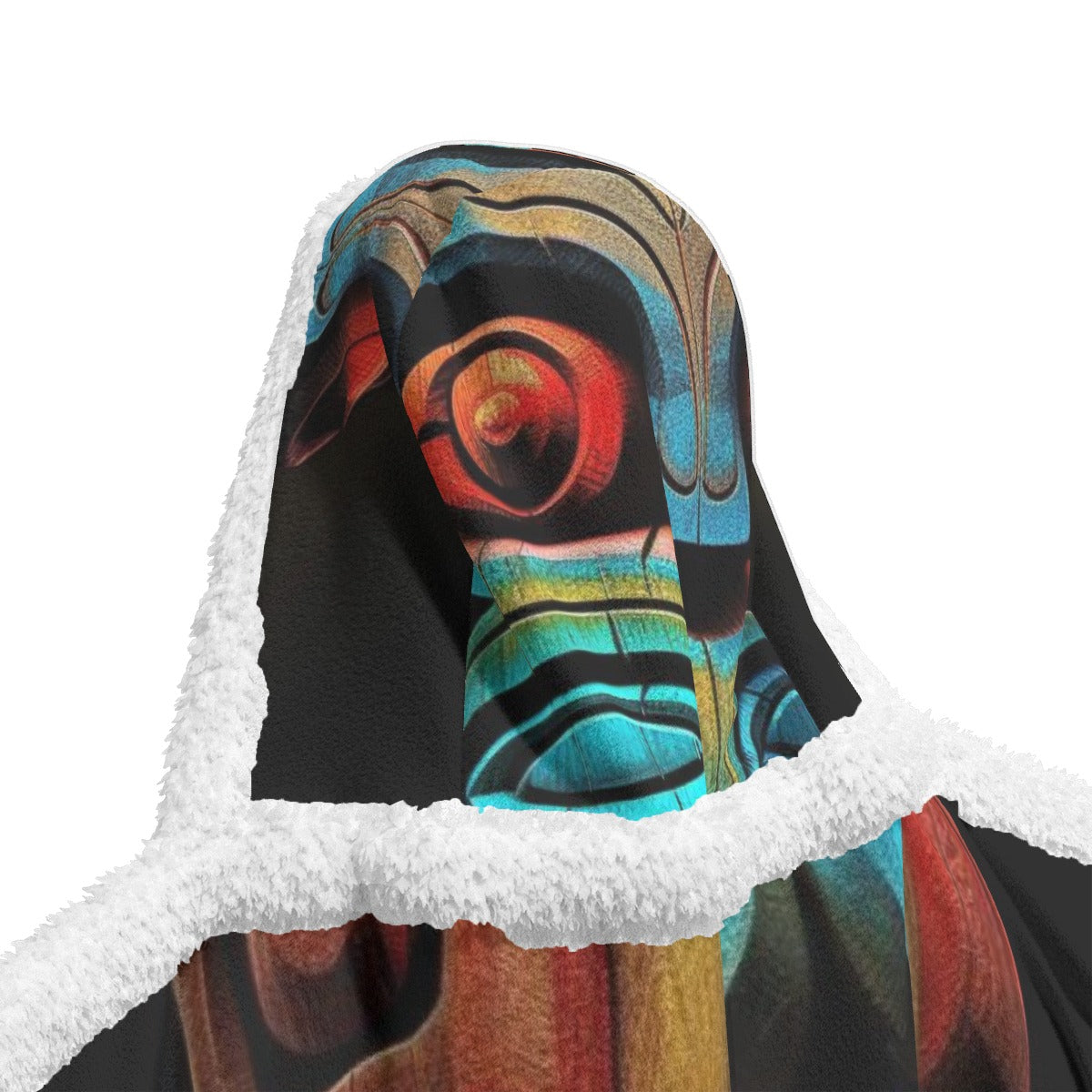 All-Over Print Unisex Wearable Hooded Blanket