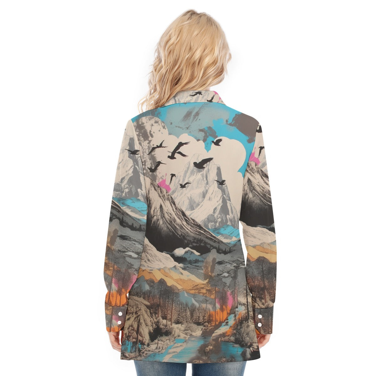 All-Over Print Women's Long Shirt