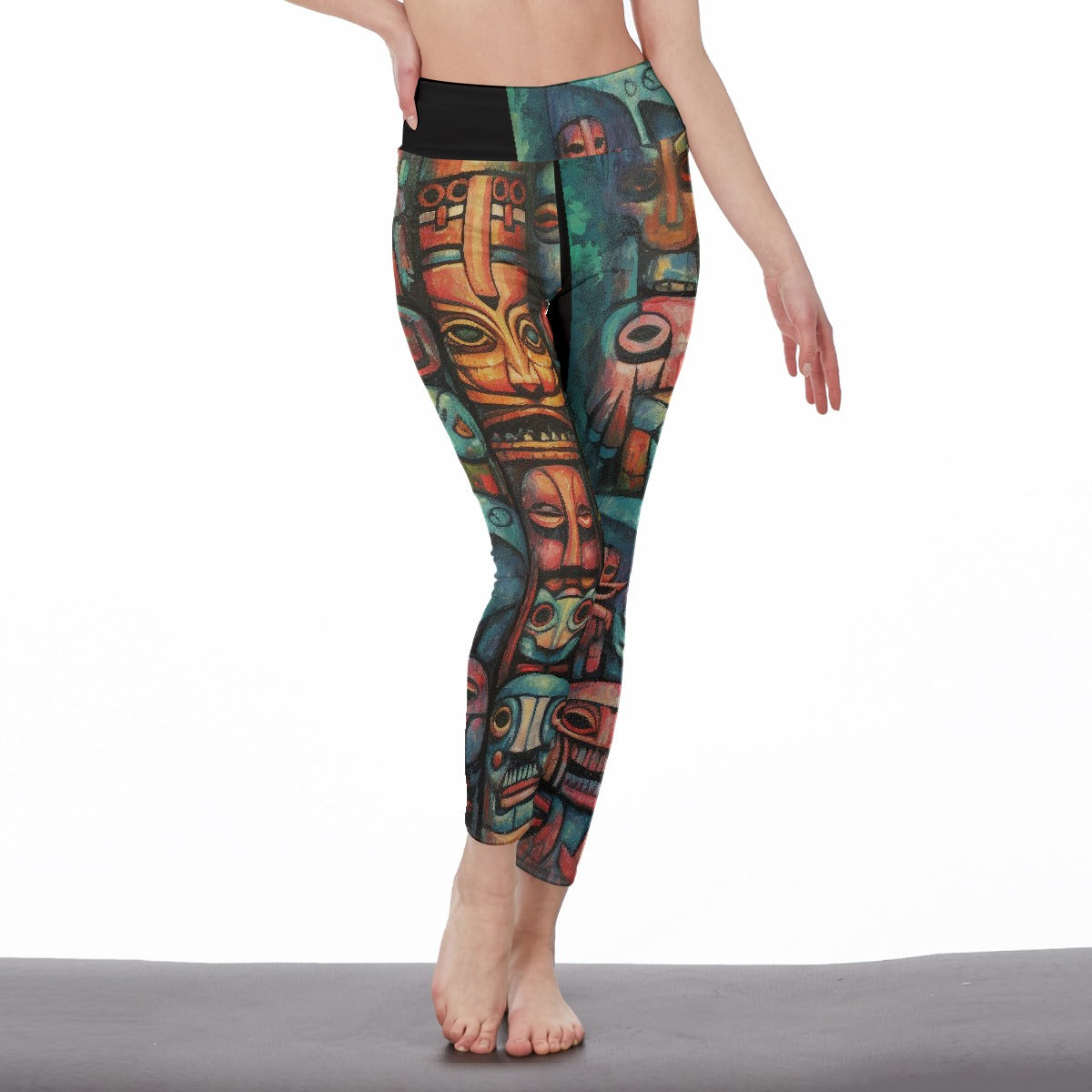 All-Over Print Women's High Waist Leggings | Side Stitch Closure