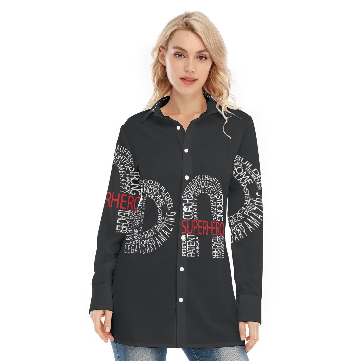 All-Over Print Women's Long Shirt