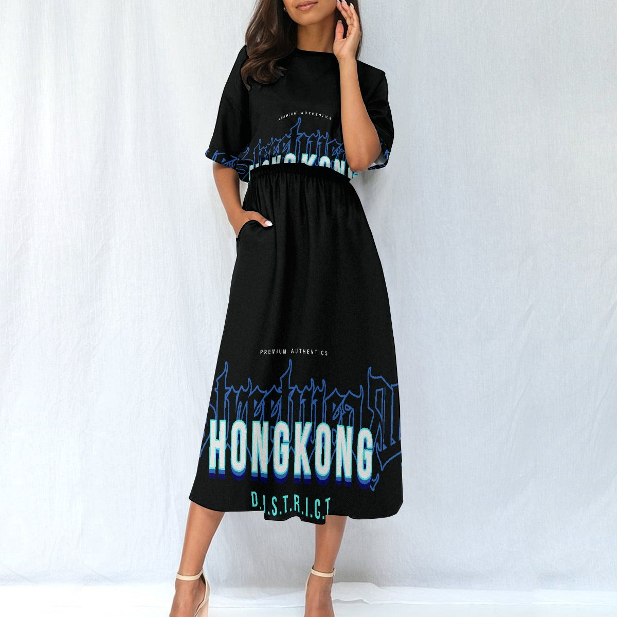 All-Over Print Women's Elastic Waist Dress