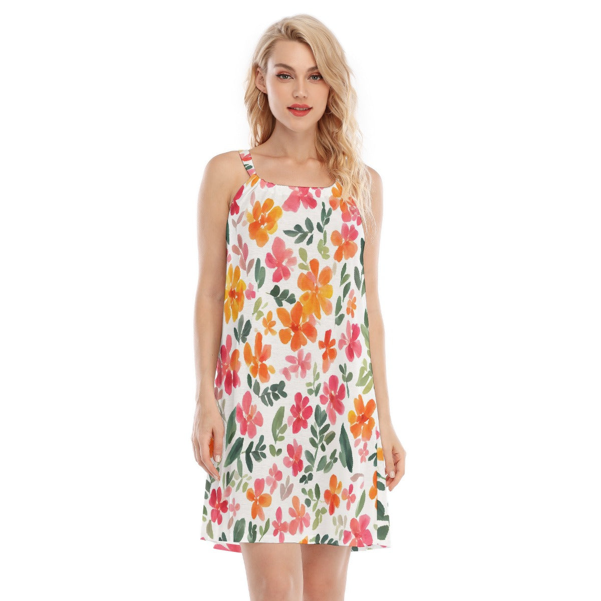 All-Over Print Women's O-neck Cami Dress