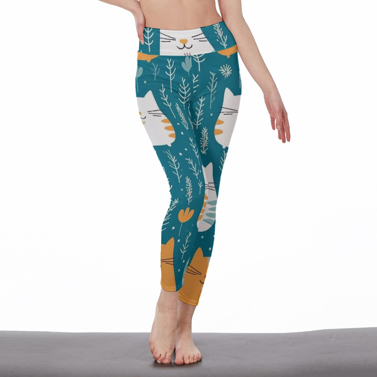 All-Over Print Women's High Waist Leggings | Side Stitch Closure