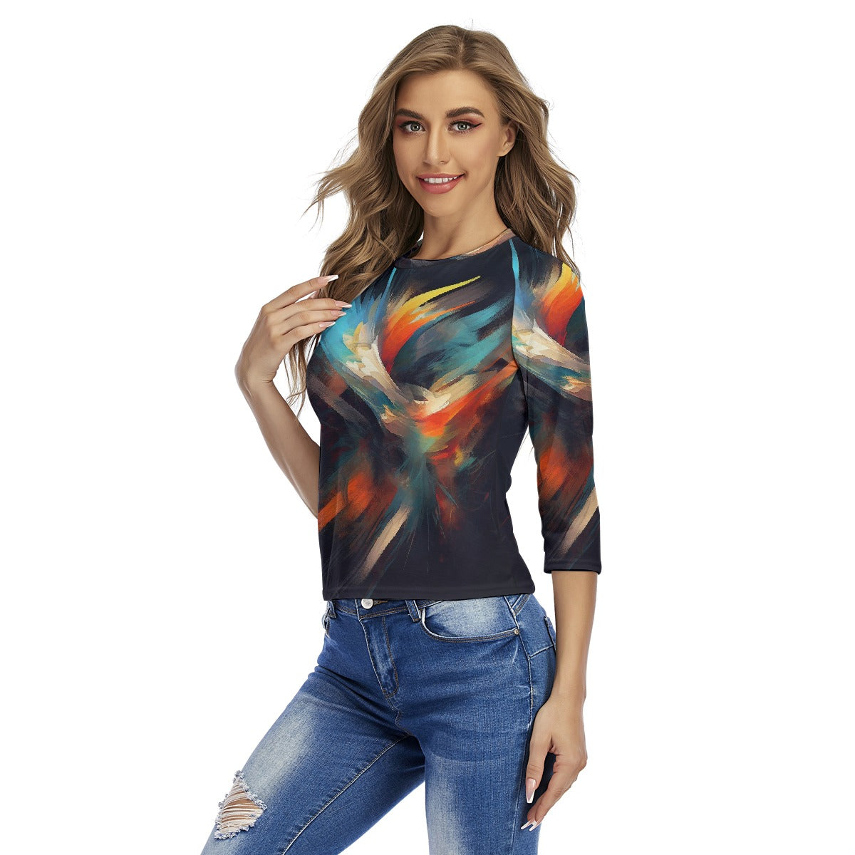 All-Over Print Women's Raglan Sleeves T-shirts