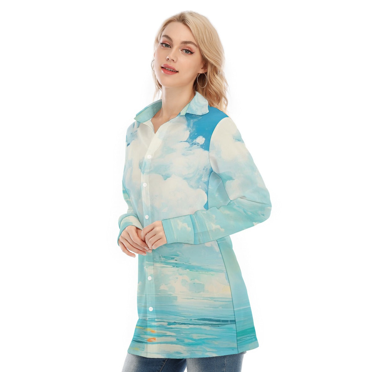 All-Over Print Women's Long Shirt