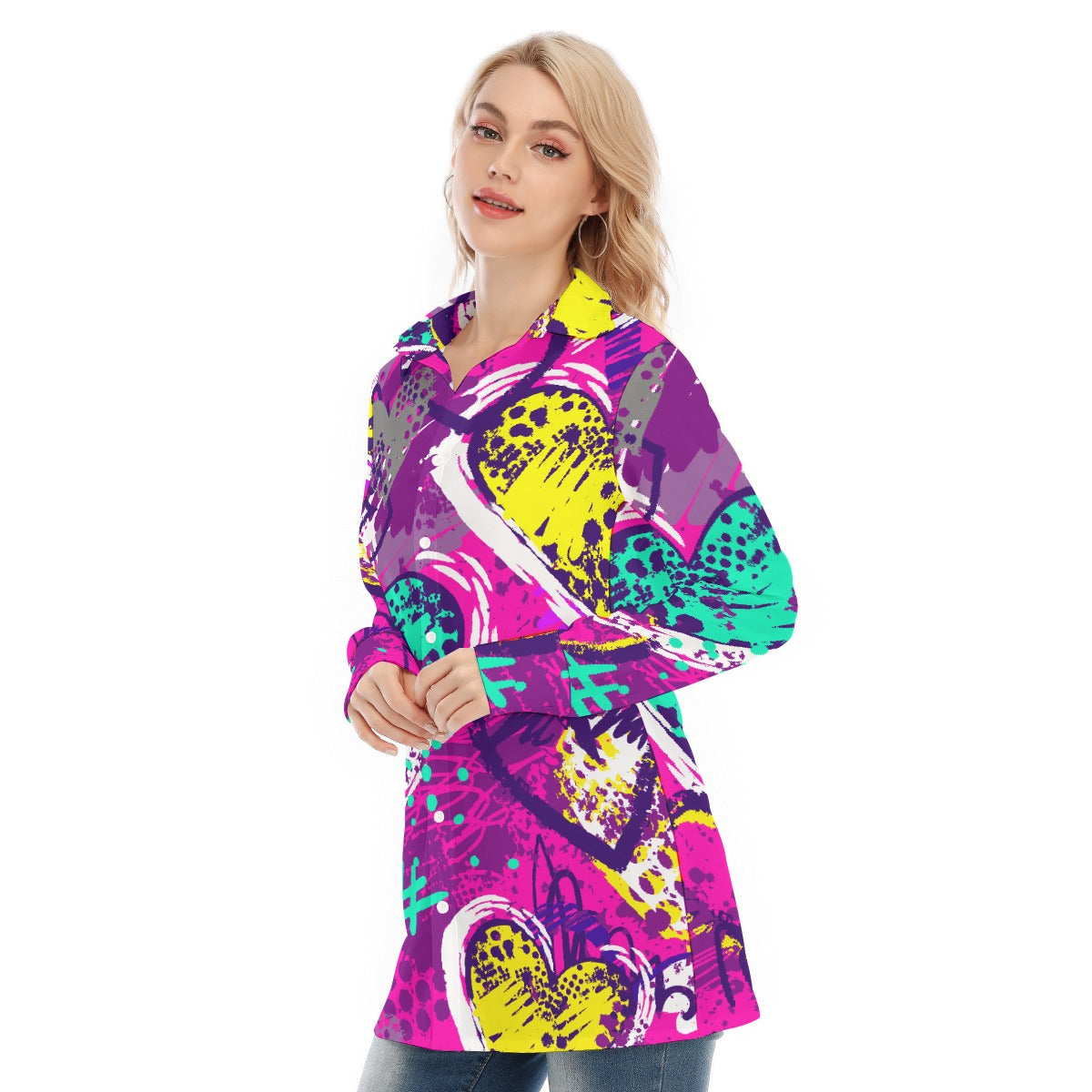 All-Over Print Women's Long Shirt