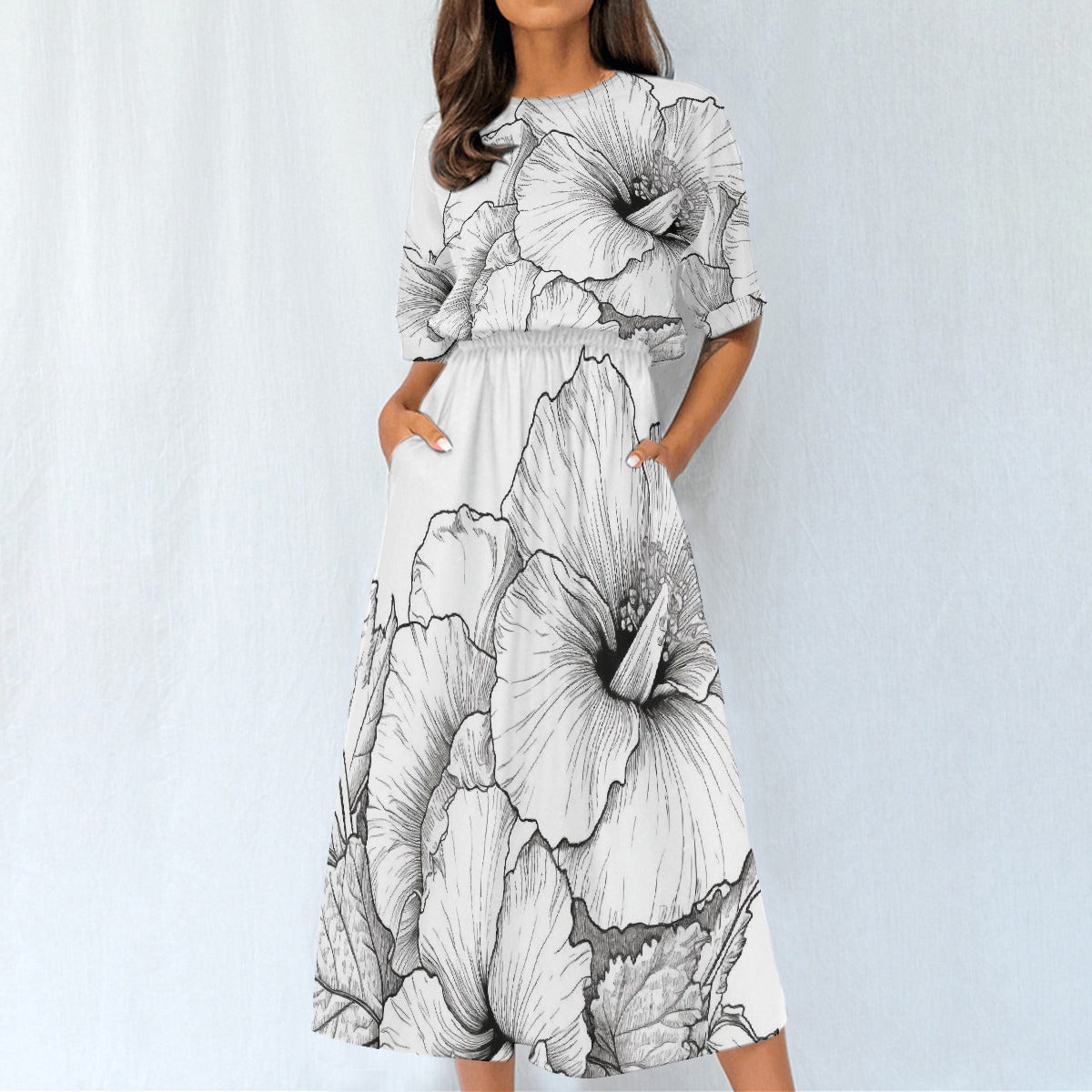 All-Over Print Women's Elastic Waist Dress