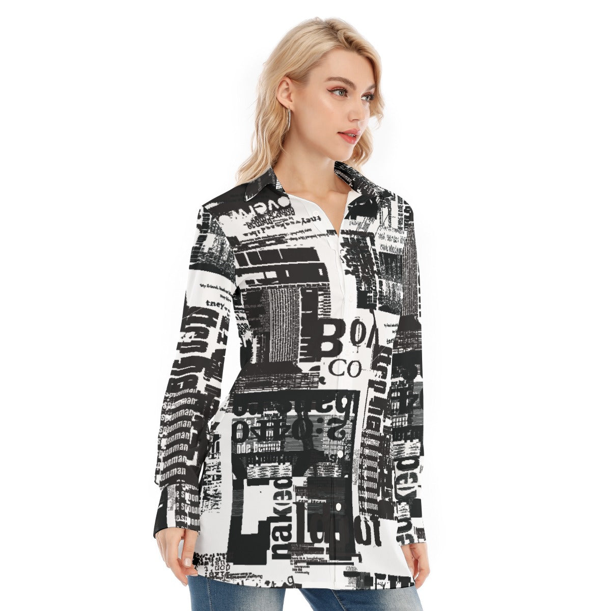 All-Over Print Women's Long Shirt