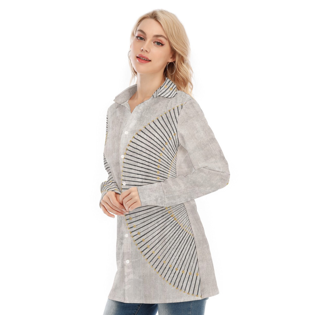 All-Over Print Women's Long Shirt