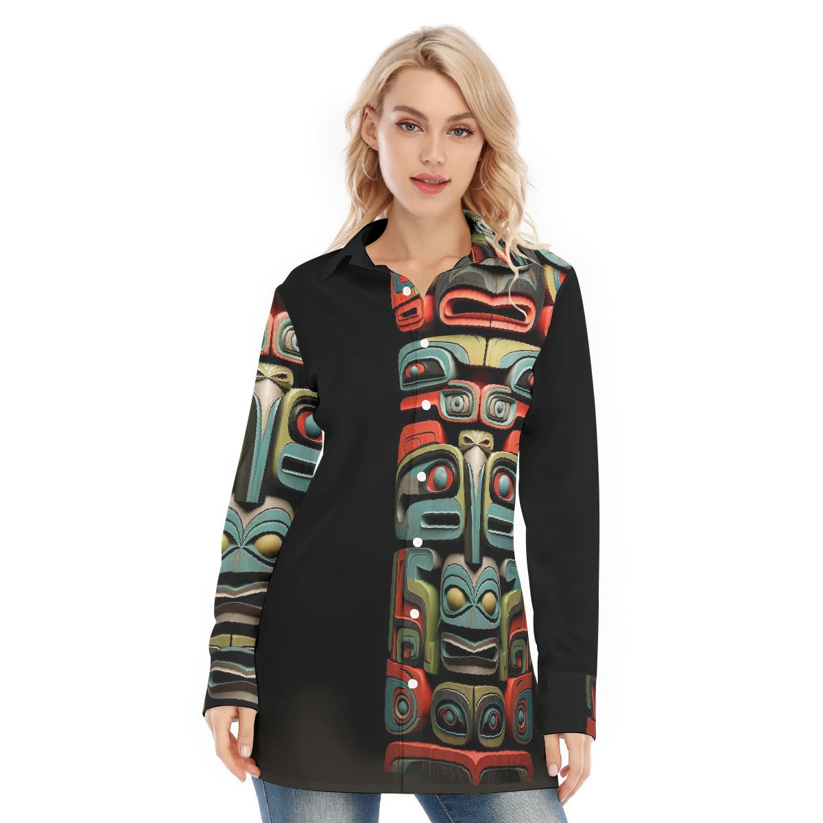 All-Over Print Women's Long Shirt