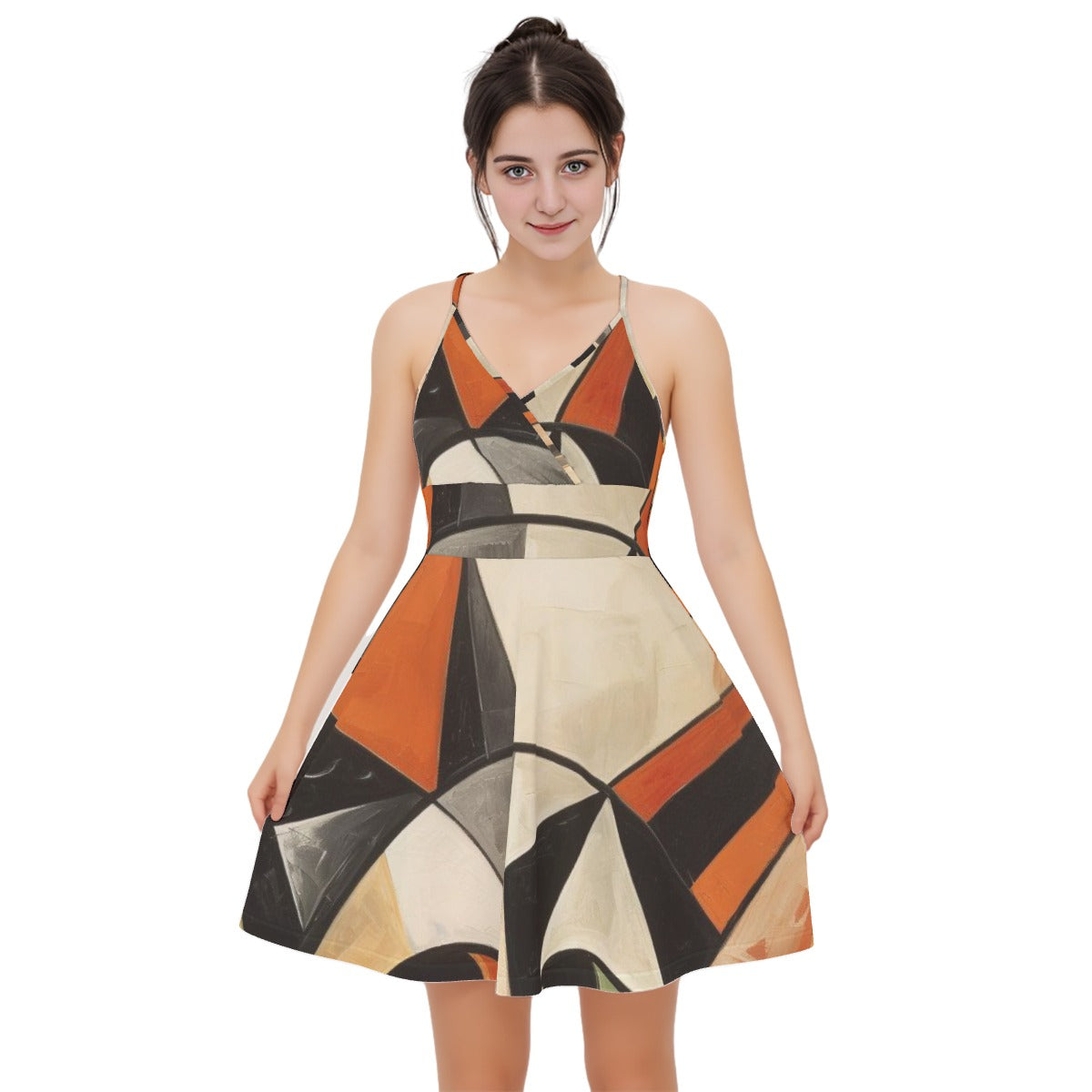 All-Over Print Women‘s Cross Cami Dress