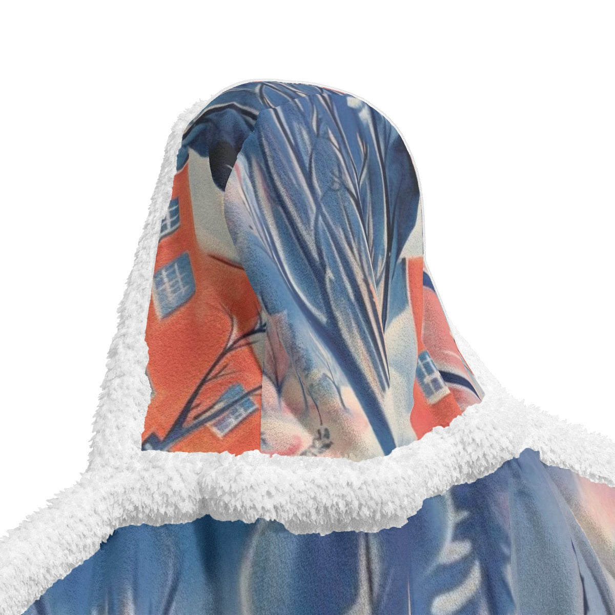 All-Over Print Unisex Wearable Hooded Blanket