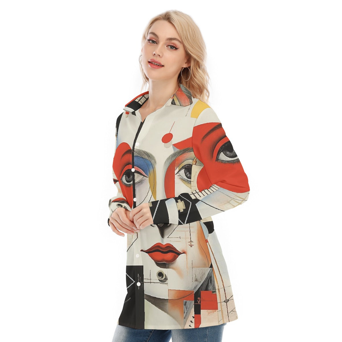 All-Over Print Women's Long Shirt