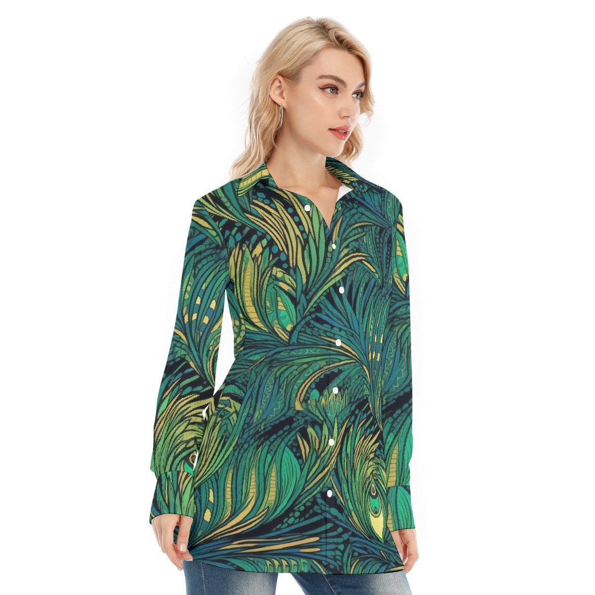 All-Over Print Women's Long Shirt