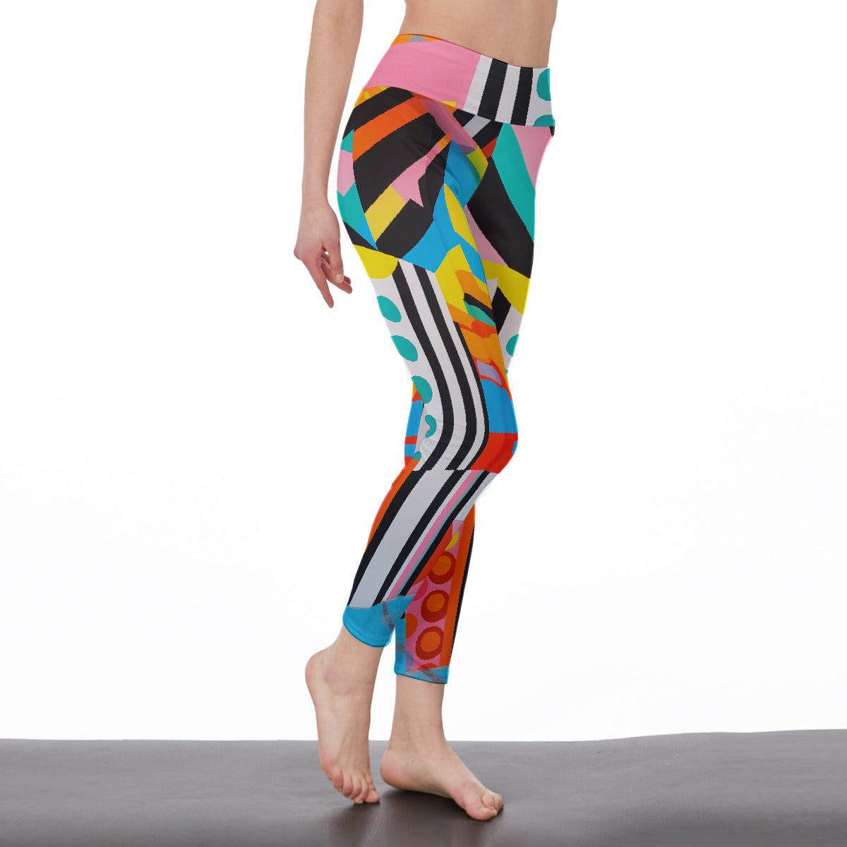 All-Over Print Women's High Waist Leggings | Side Stitch Closure