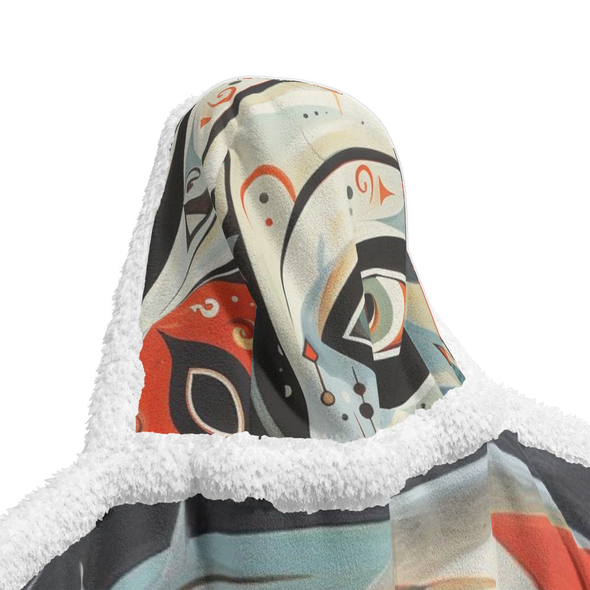 All-Over Print Unisex Wearable Hooded Blanket