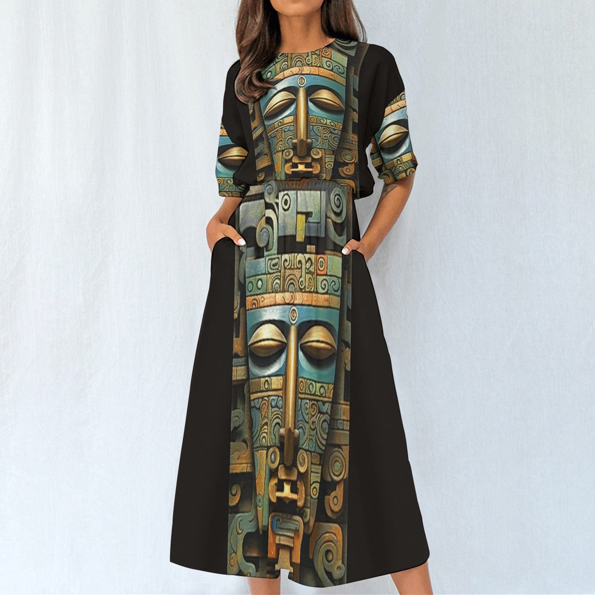 All-Over Print Women's Elastic Waist Dress