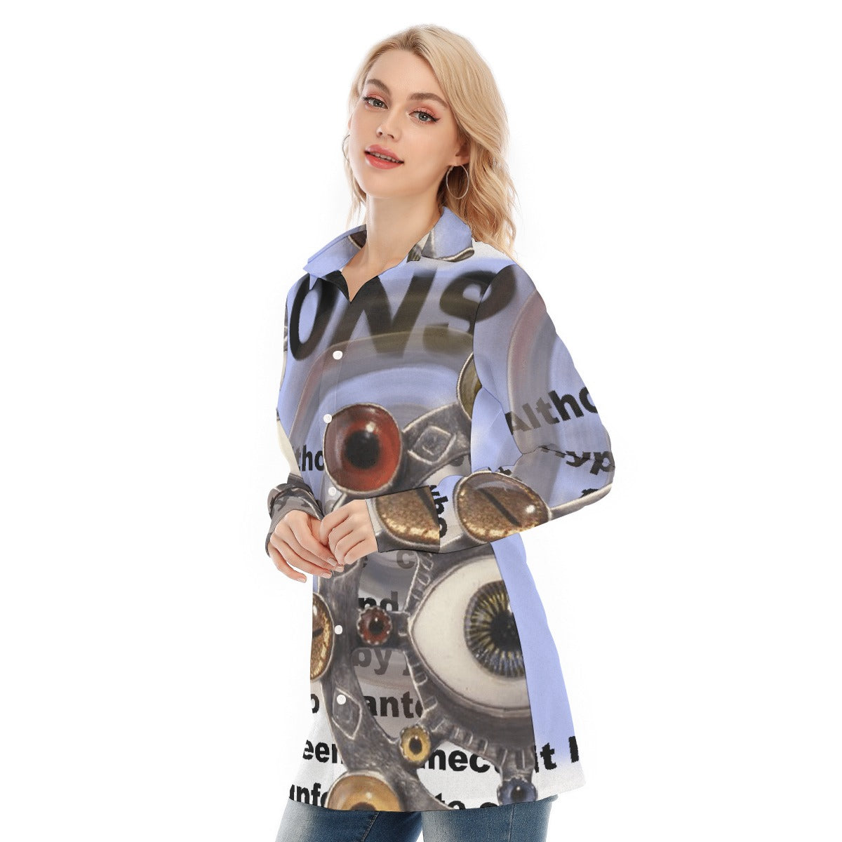 All-Over Print Women's Long Shirt