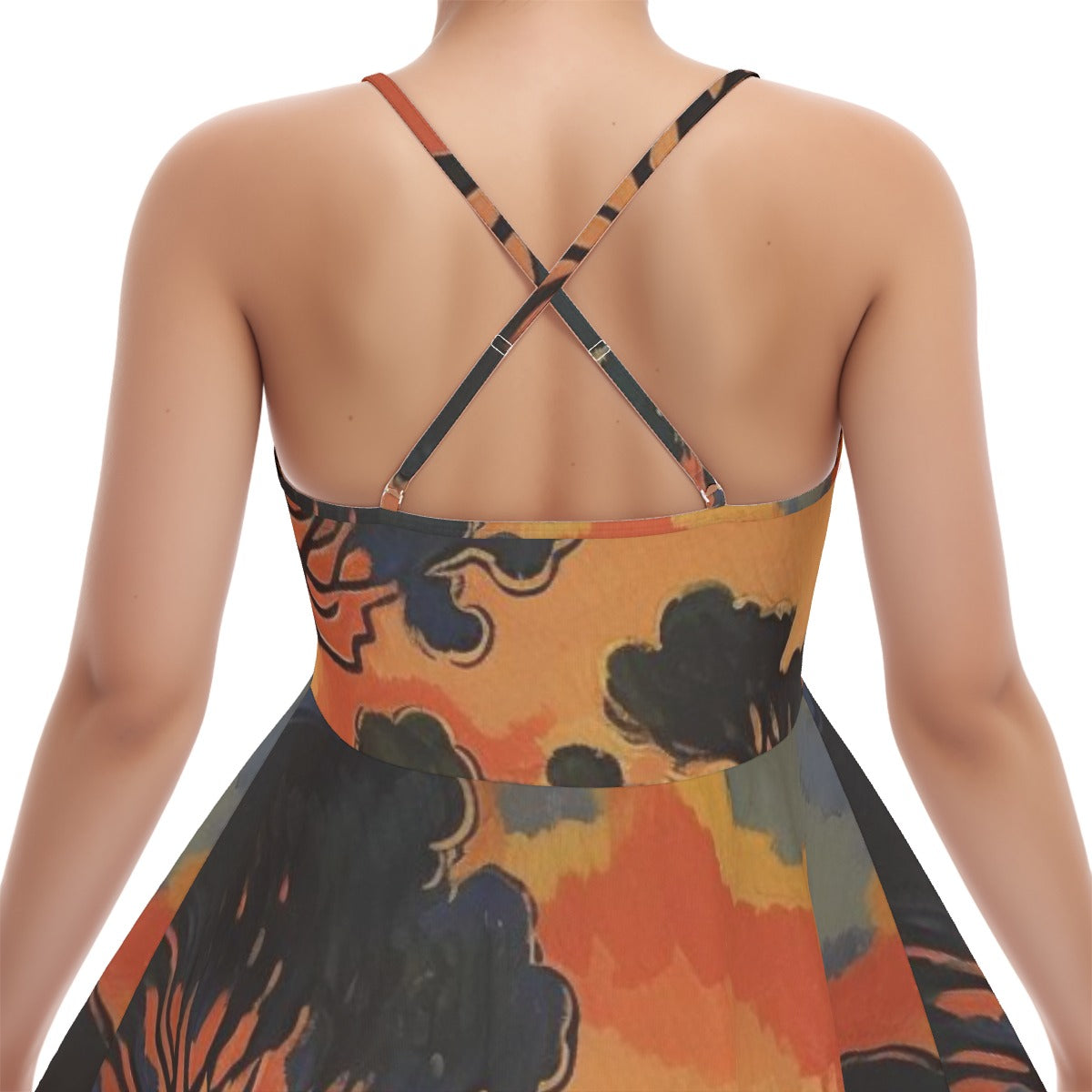 All-Over Print Women‘s Cross Cami Dress