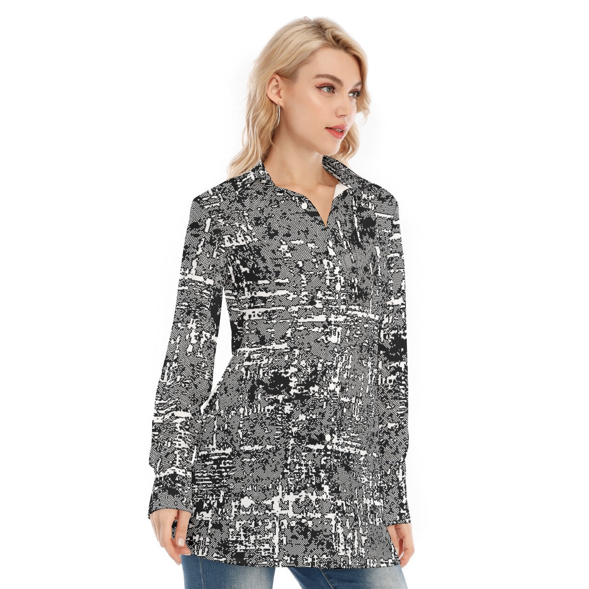 All-Over Print Women's Long Shirt