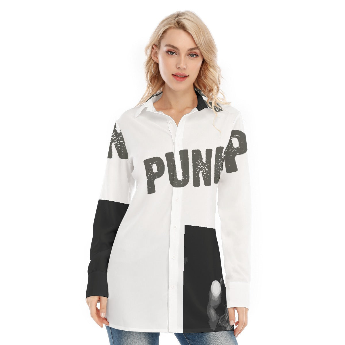 All-Over Print Women's Long Shirt