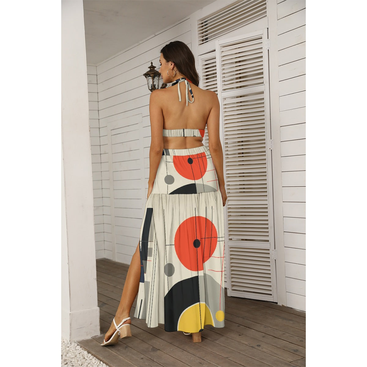 All-Over Print Women's Tie Back Wrap Dress