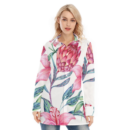 All-Over Print Women's Long Shirt