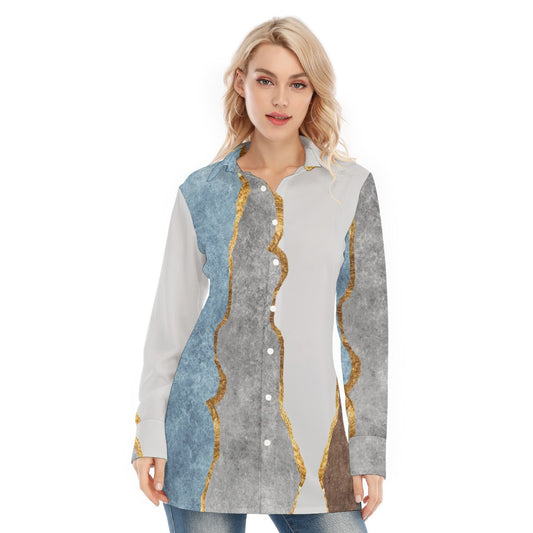 All-Over Print Women's Long Shirt