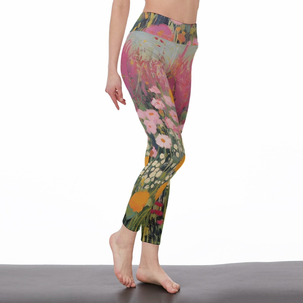 All-Over Print Women's High Waist Leggings | Side Stitch Closure