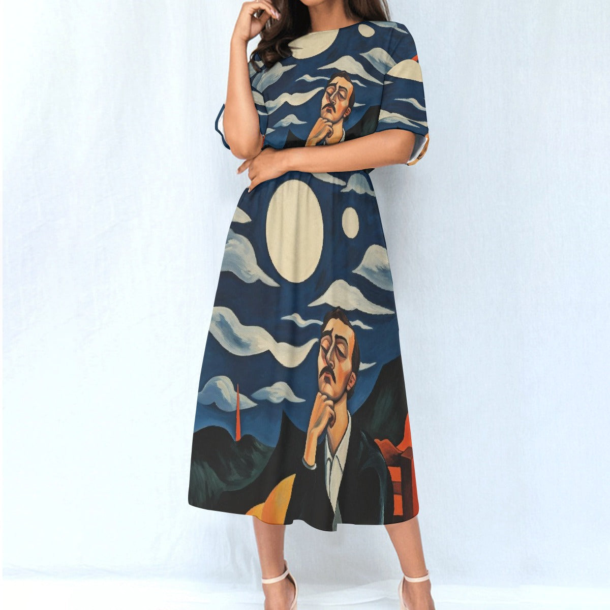 All-Over Print Women's Elastic Waist Dress