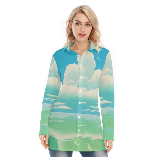 All-Over Print Women's Long Shirt