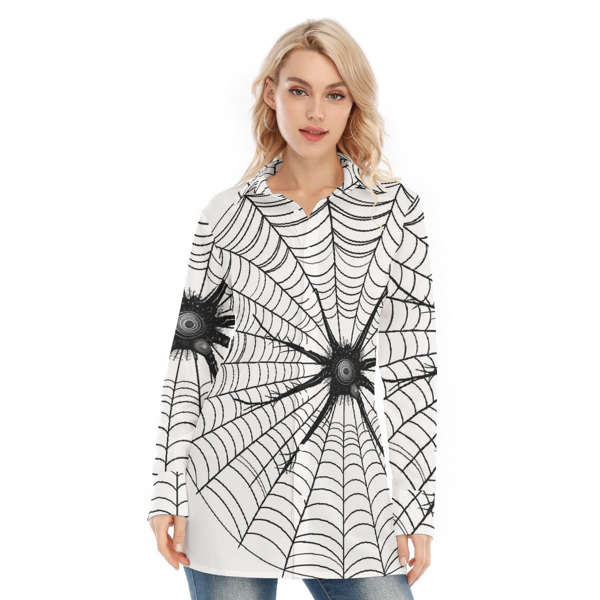 All-Over Print Women's Long Shirt