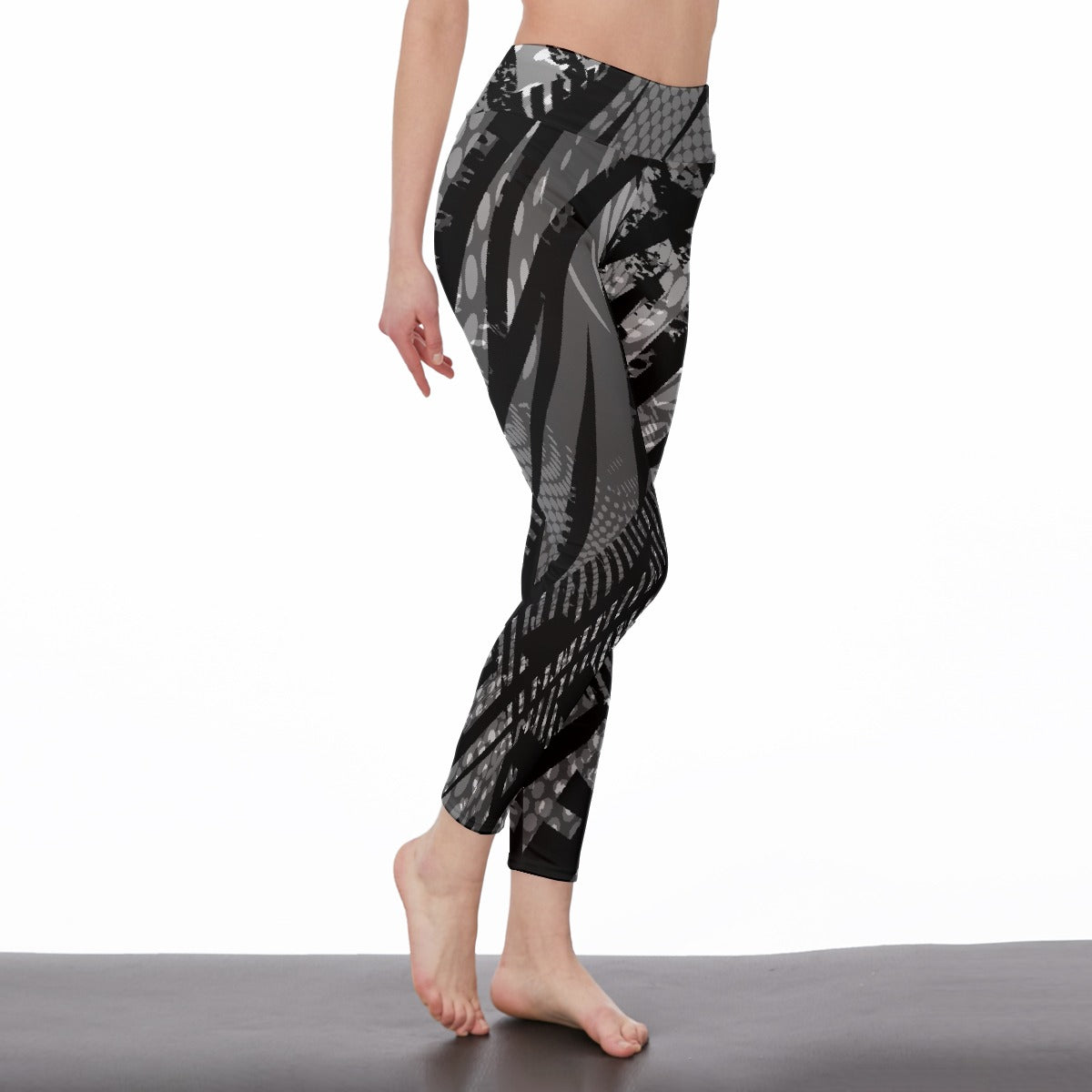 All-Over Print Women's High Waist Leggings | Side Stitch Closure